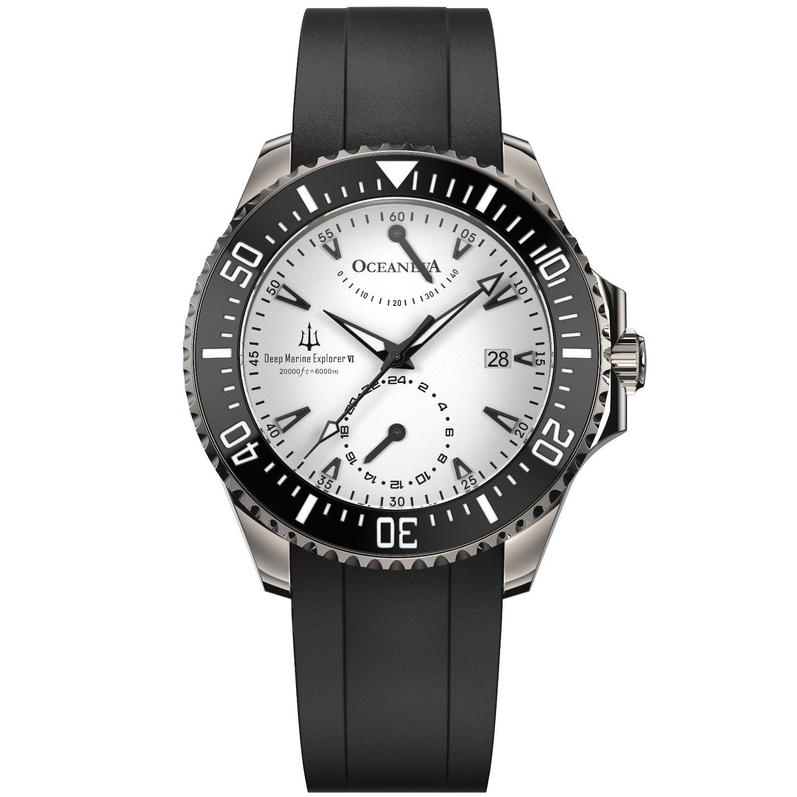 Oceaneva FULL LUME Power Reserve 6000m Grade 5 Titanium Automatic Blue