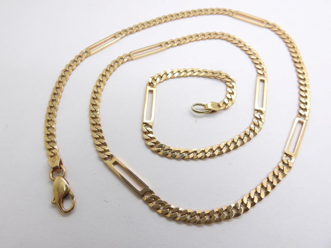 10K Solid Yellow Gold Fancy Curb Link Chain Necklace 20” long 10.5 grams