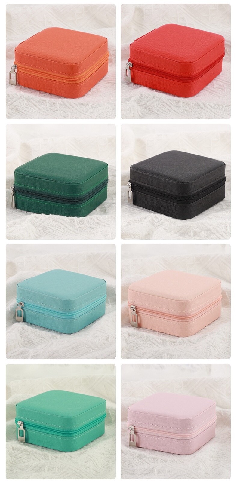 Small Travel Jewelry Box Organizer – Girls Women Gift Rings Earrings Necklaces J