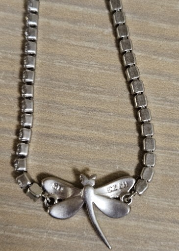 Dragonfly Silver Etched SU Czch Crysyals Chain Slide Adjustable Bracelet