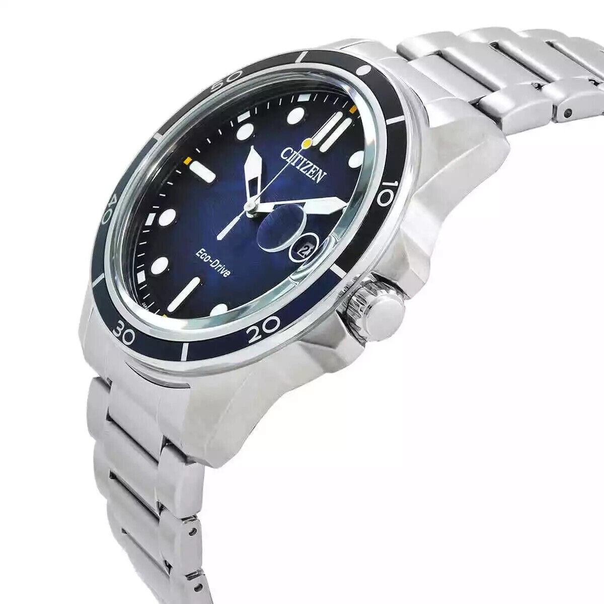 Citizen Men’s Marine 1810 Eco-Drive Blue Dial Watch – AW1810-85L NEW