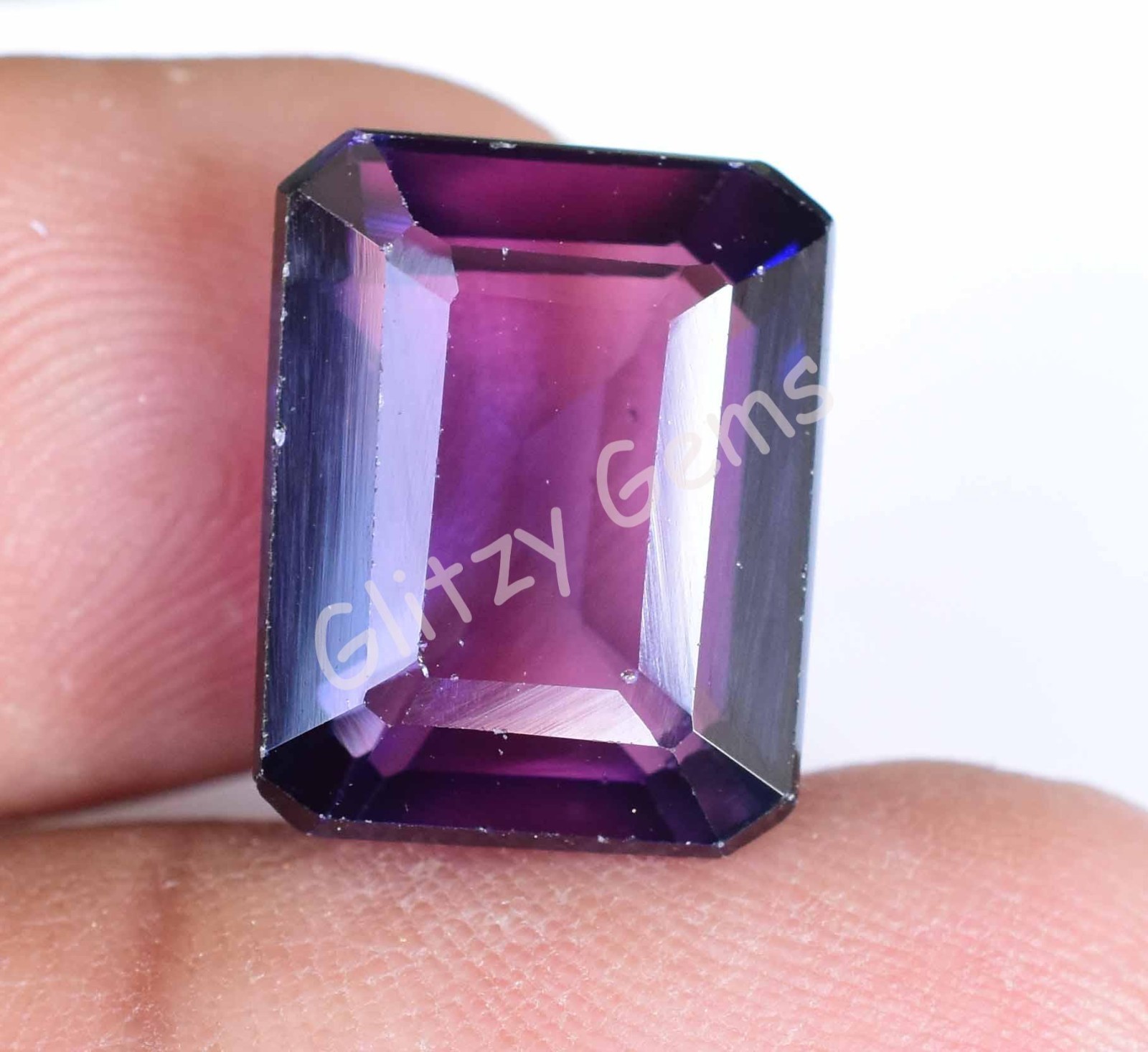 Natural Boysenberry Sapphire 14.70 Ct Emerald Certified Loose Gemstone