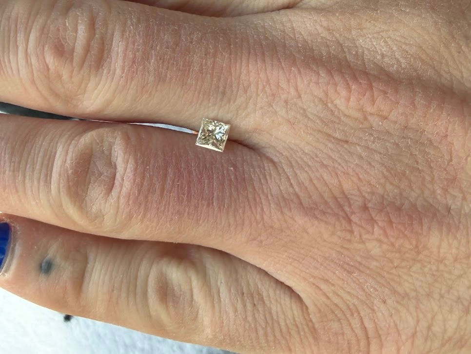 GIA Certified 0.57ct Princess Cut Diamond N I2 Natural Loose Diamond