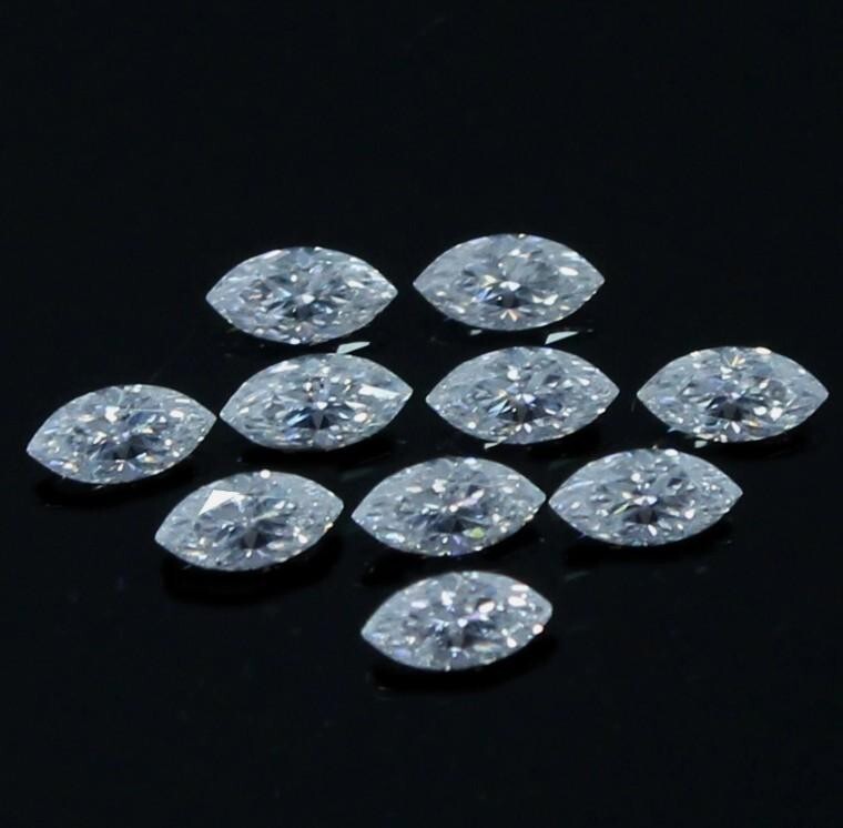 3.5 x 7 mm Marquise Cut Loose CVD Diamond 10 Pcs Lot Lab-Grown 3 Ct Certified