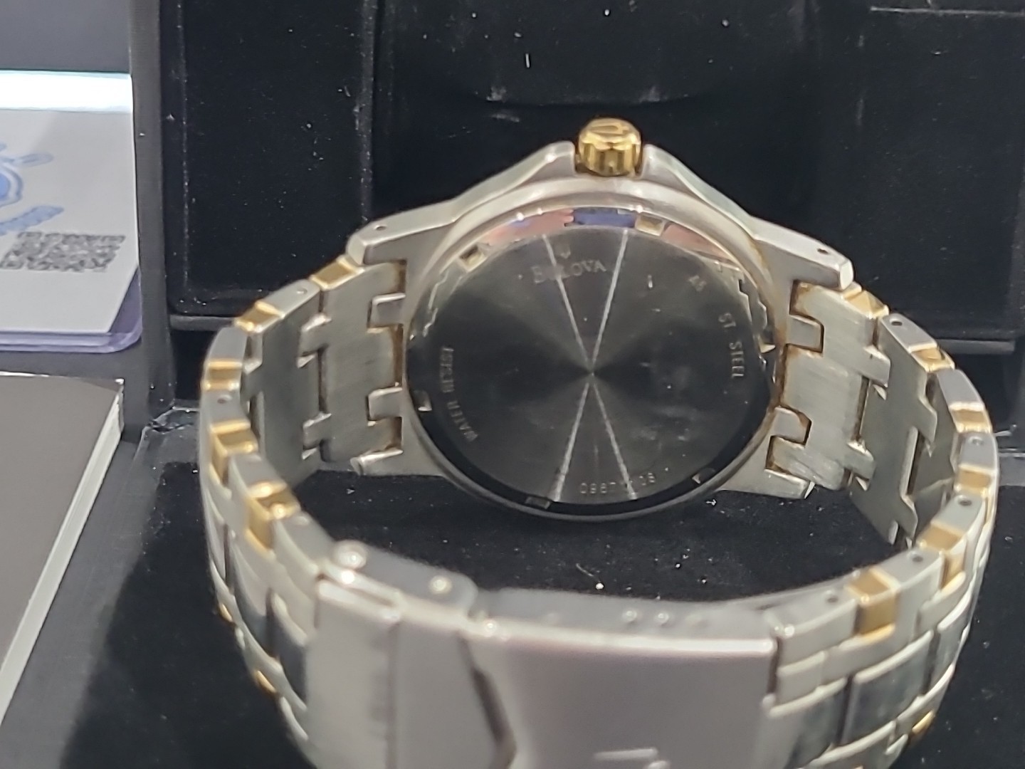 Women’s Bulova Marine Star 2 Tone White Dial Watch C9671108 With Box & Manual