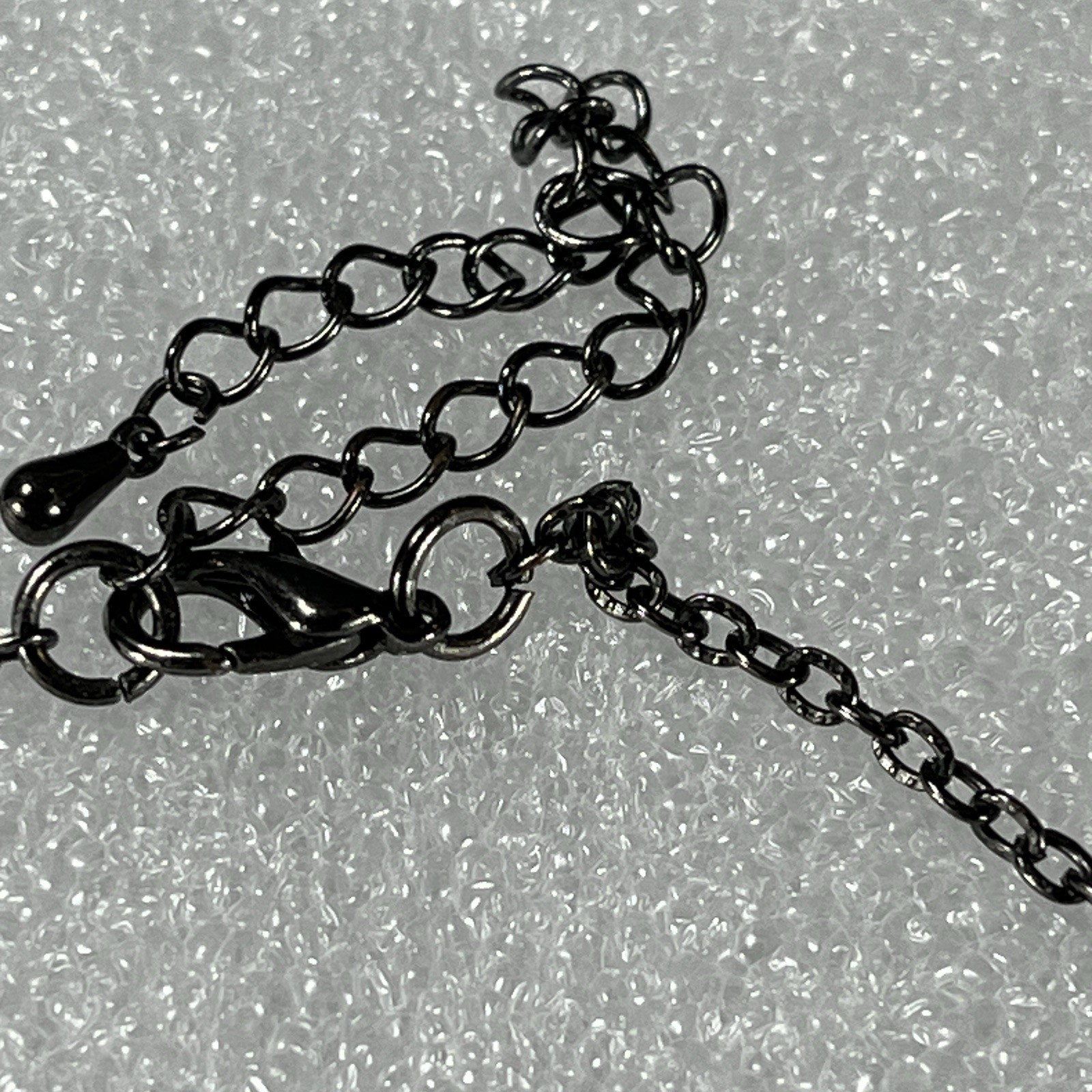 Black Beaded Necklace Lace Netted Vintage Style Choker Bib Gothic Victorian Dark