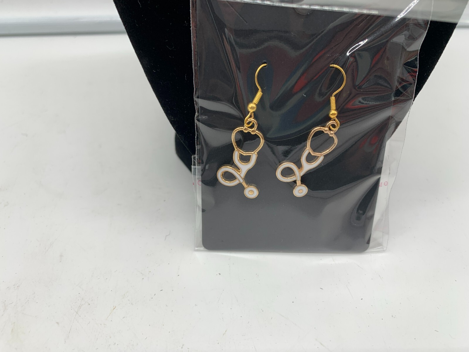 Metal White Stethoscope Earring Set DD01B10147