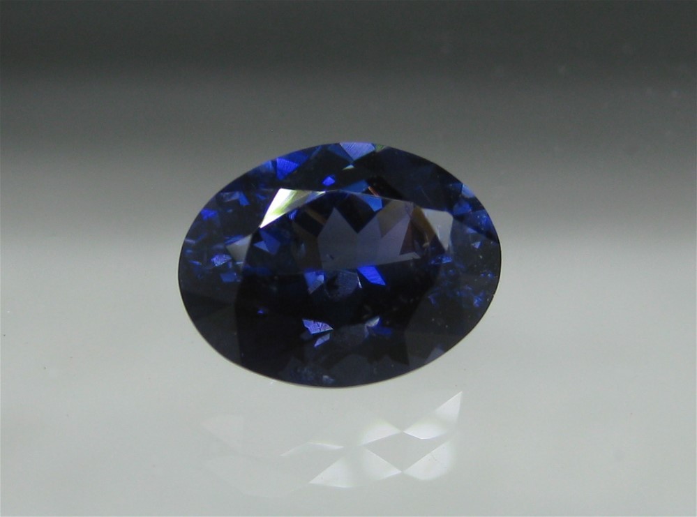 Large Rare Faceted Benitoite, 3.07 carats, with G.I.A. Lab Report