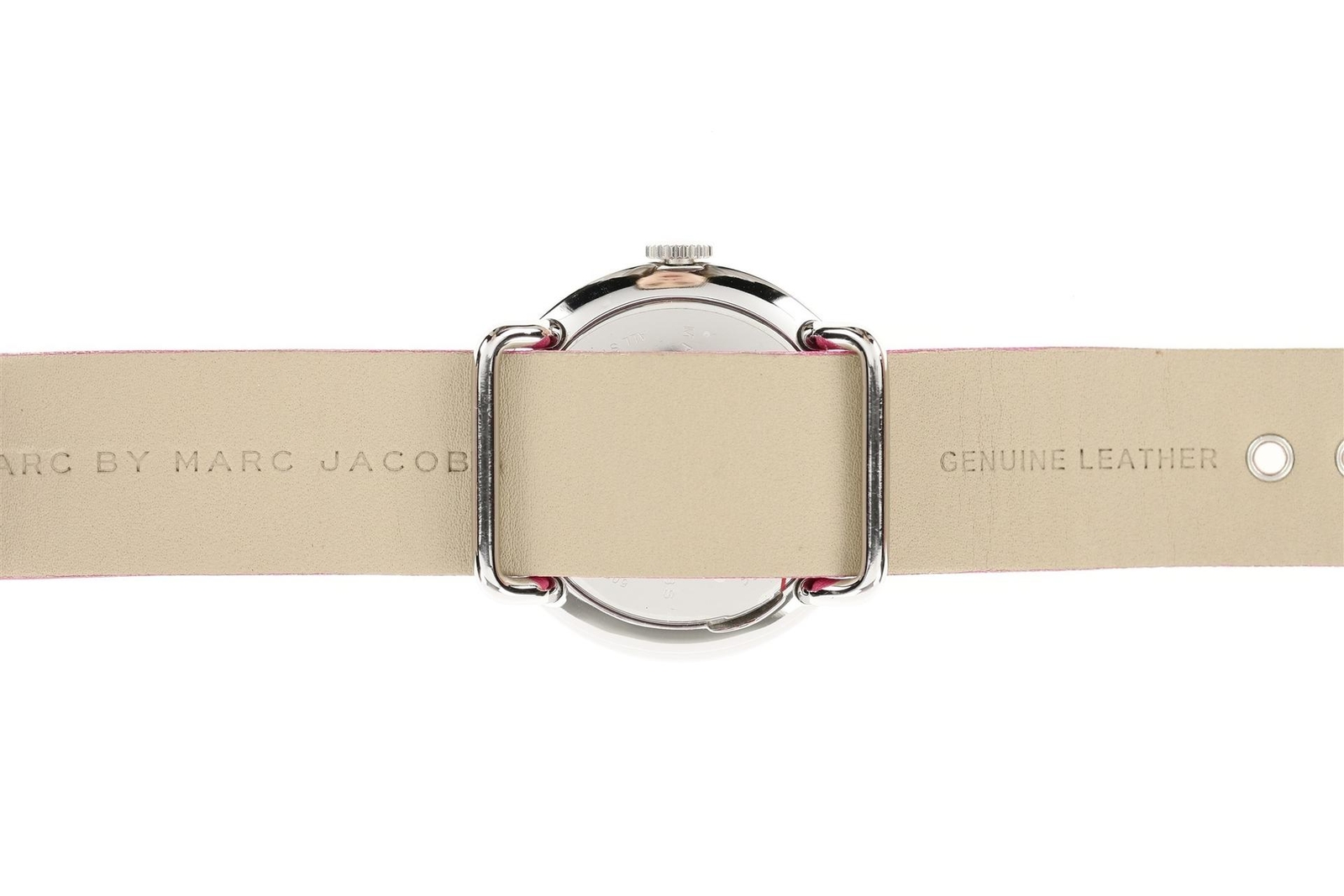 Marc by Marc Jacobs MBM1286 Ladies Watch Vivid Pink Leather Silver Amy 134554