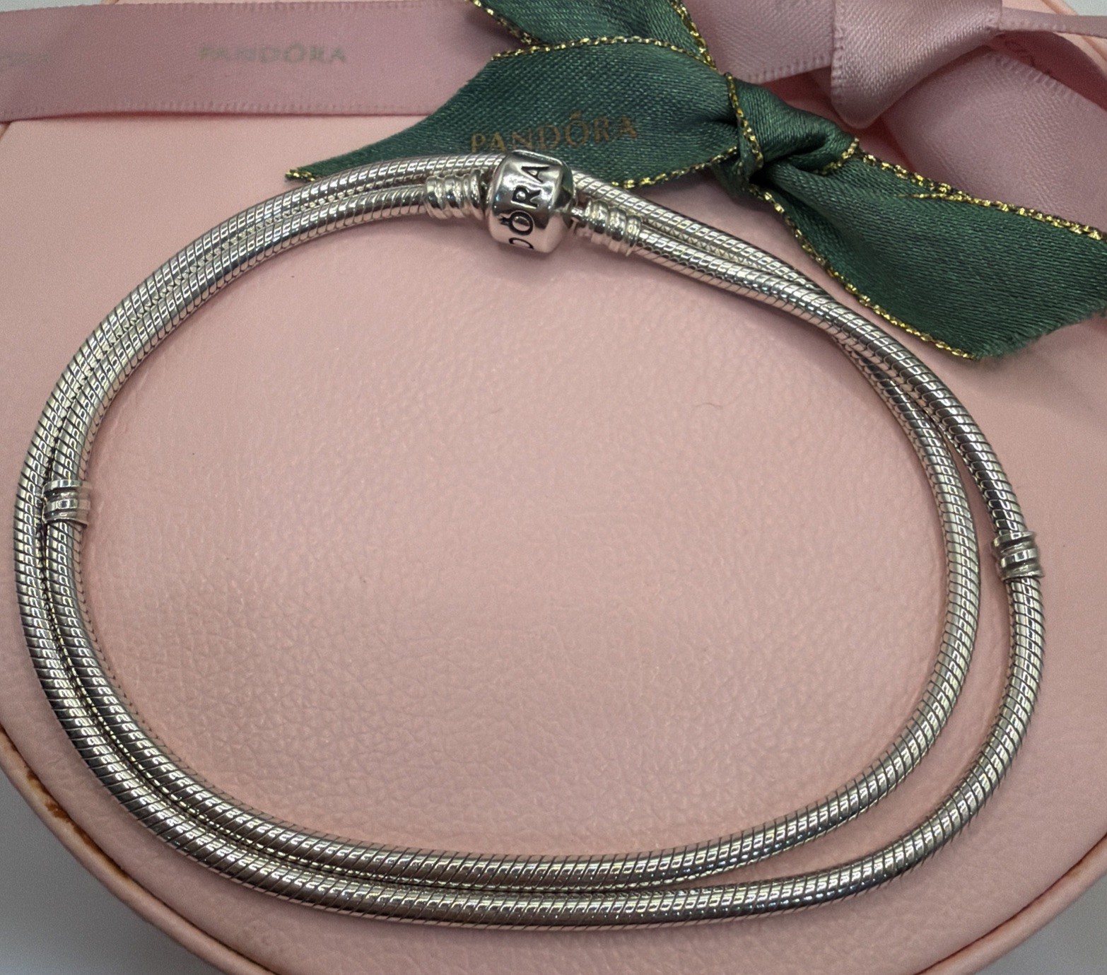 Pandora Sterling Silver Moments 50cm Necklace 590702HV Authentic Ale 925