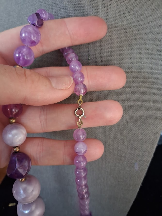 17 inch Purple beaded necklace