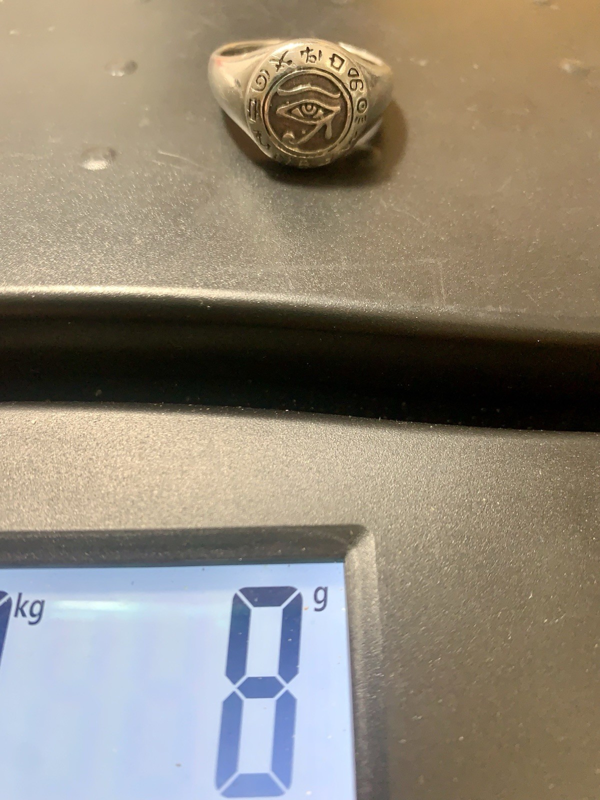Egyptian Eye Of Horus Ra(Udjat) Men’s Ring By Peter Stone 925 Ster.Sz 11 8grams