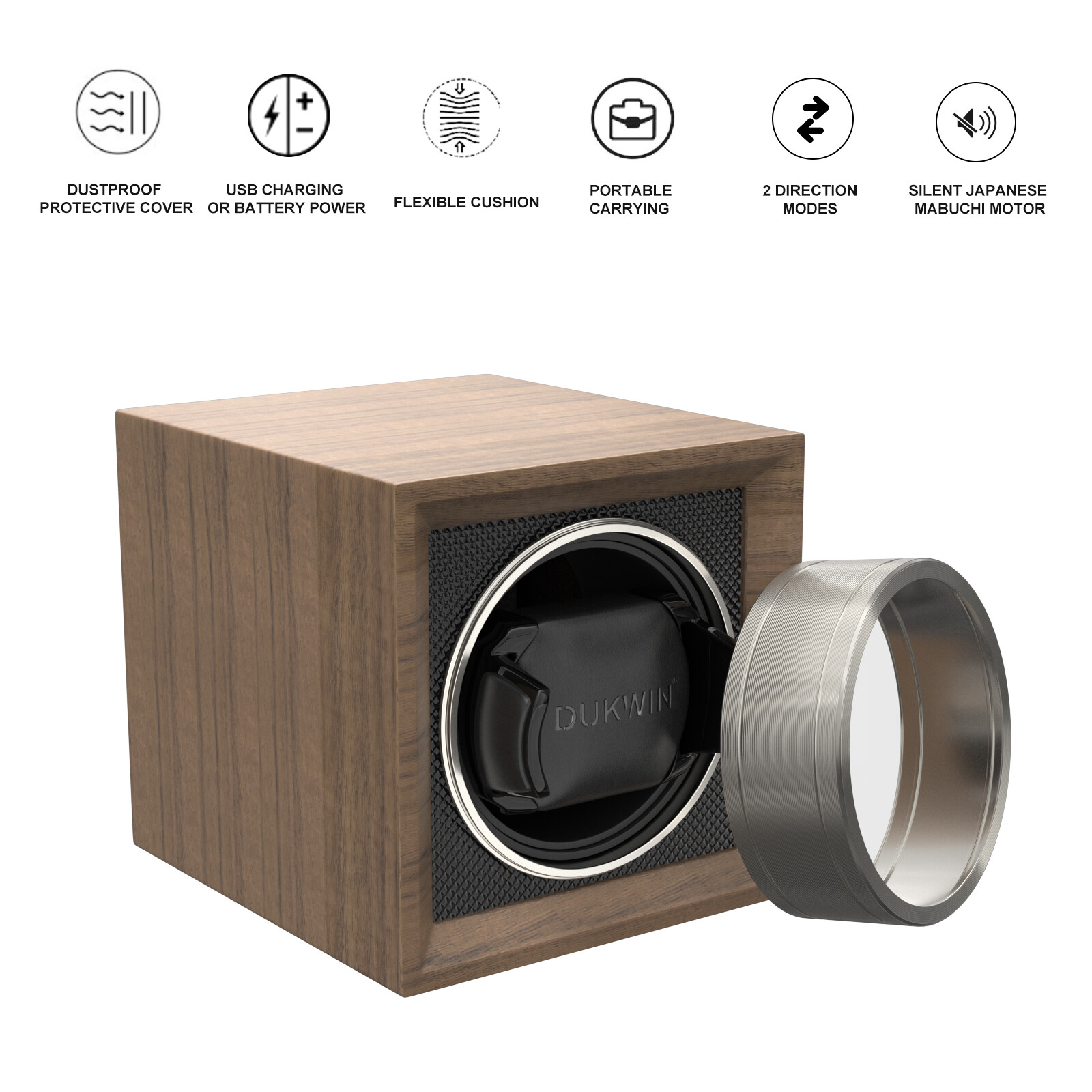 Automatic LED Watch Winder Single 4+4/6+6/8+4/12+6 LED Display Storage Watch Box