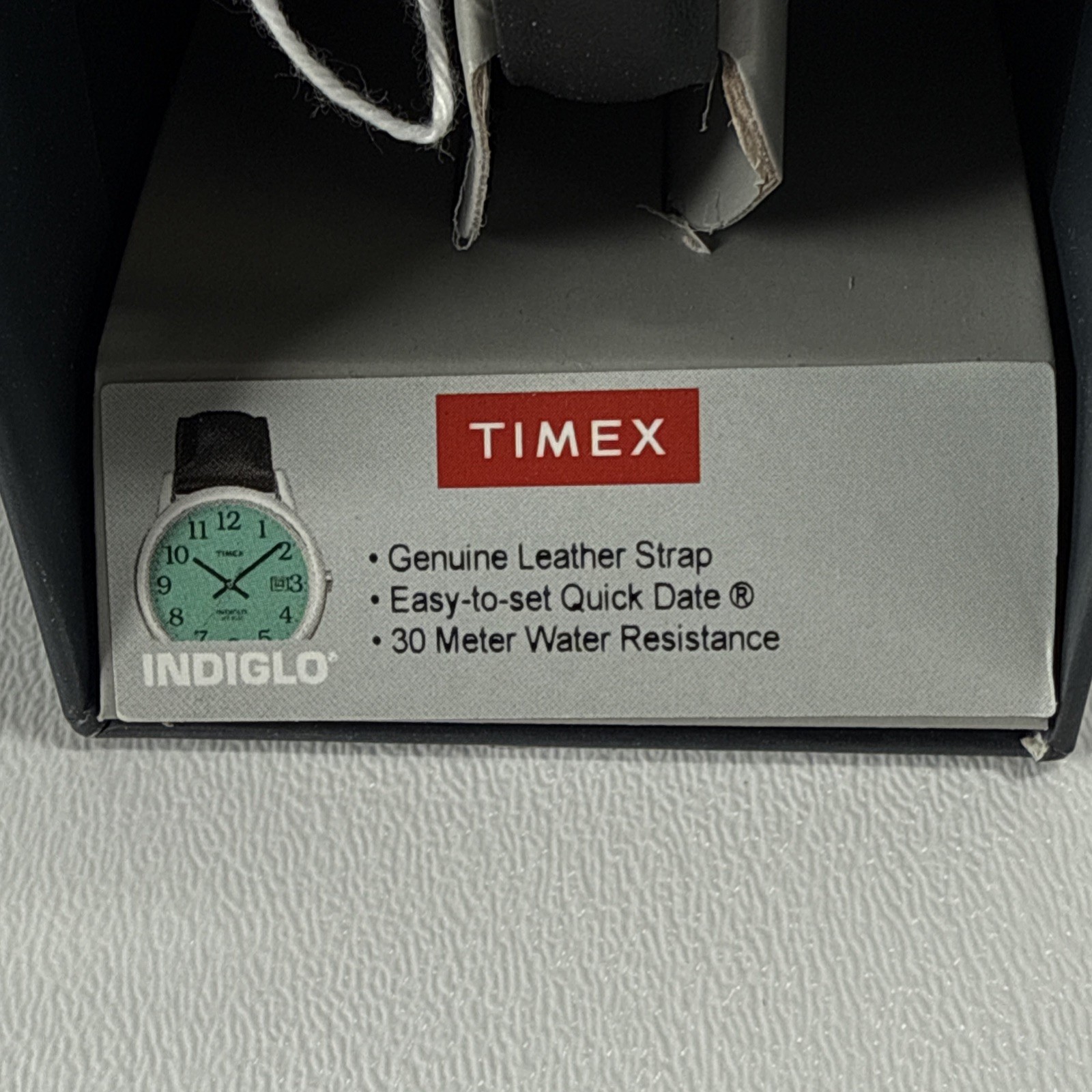 New Timex Women’s T2H341 WX Easy Reader 25mm Black Leather Strap Watch Indiglo