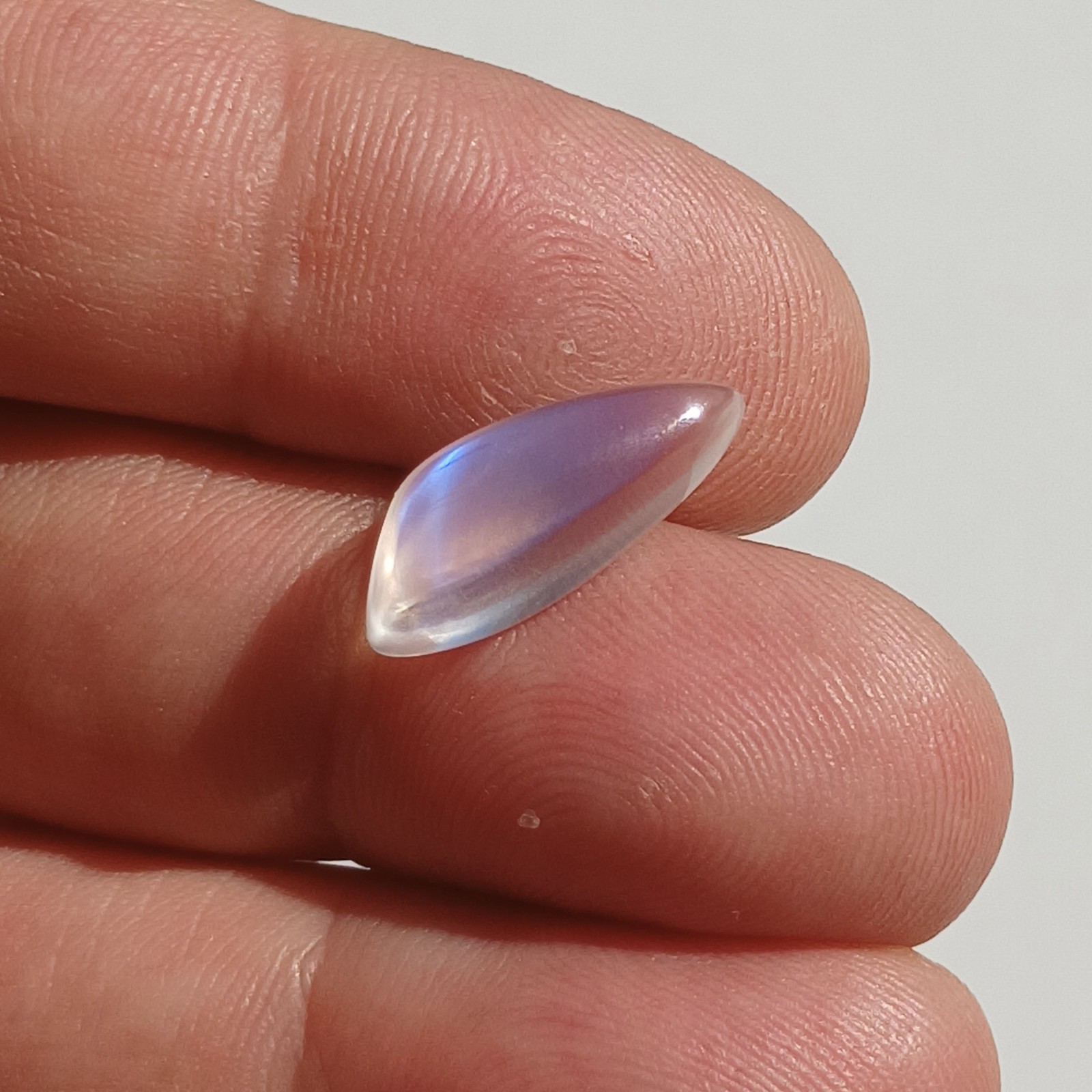 Loose Moonstone, Unique Designer Cabochon, 5.4 CT – 17.4 mm x 7.3 mm x 6.2 mm