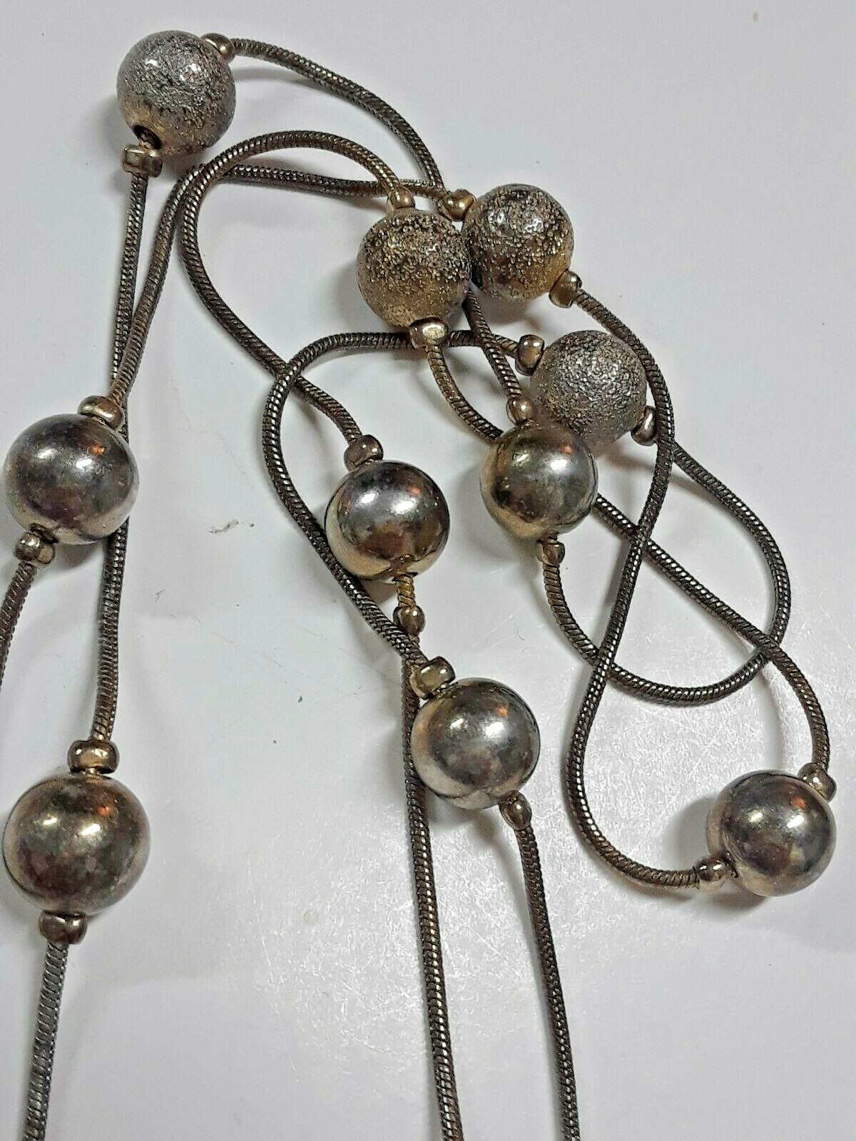 Cookie lee copper color beaded necklace. black beads gold tone ball clasp + more