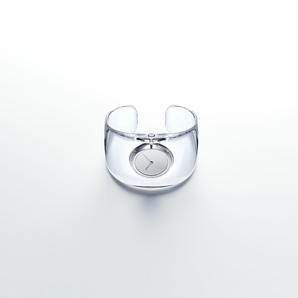 ISSEY MIYAKE NYAS001 O-Bold bangle Wrist Watch Clear Tokujin Yoshioka NEW