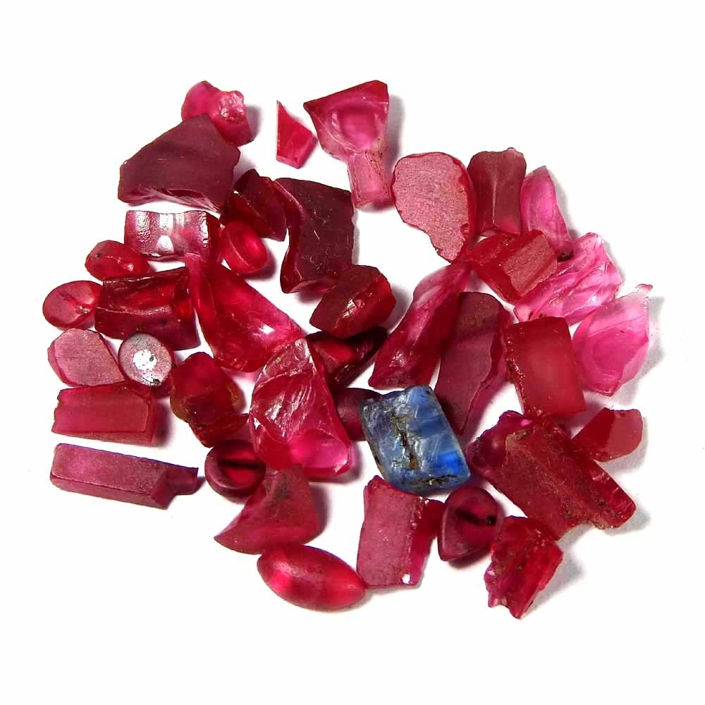 51.80 Ct Natural Imitation Ruby Rough Lot Loose Gemstone
