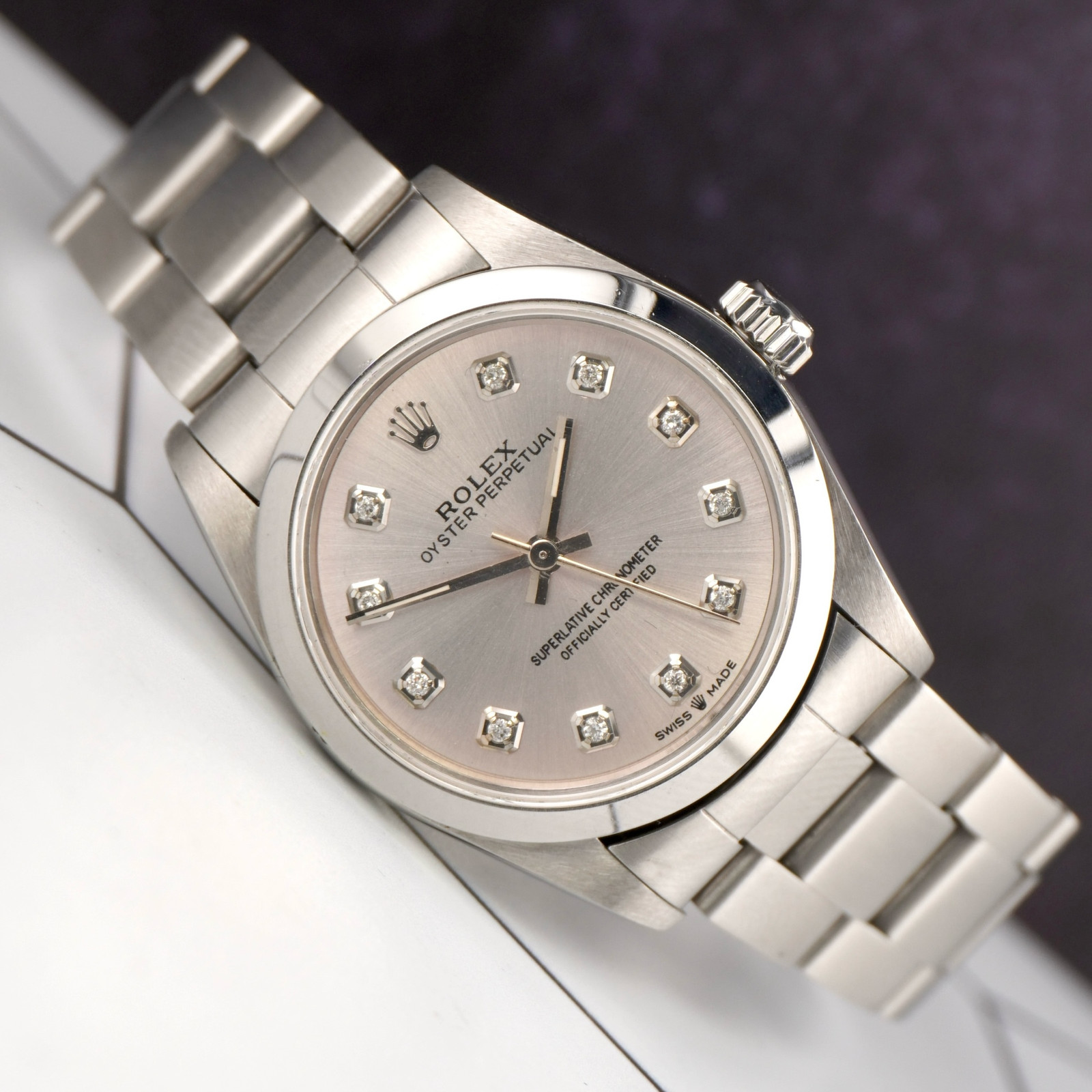 Rolex Oyster Perpetual 31mm Stainless Steel Silver Dial Watch 67480