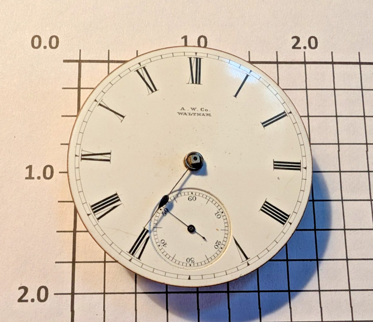 1890 – 1891, 18s, 11J Waltham Keystone Pocket Watch Movement, 1/2 Running