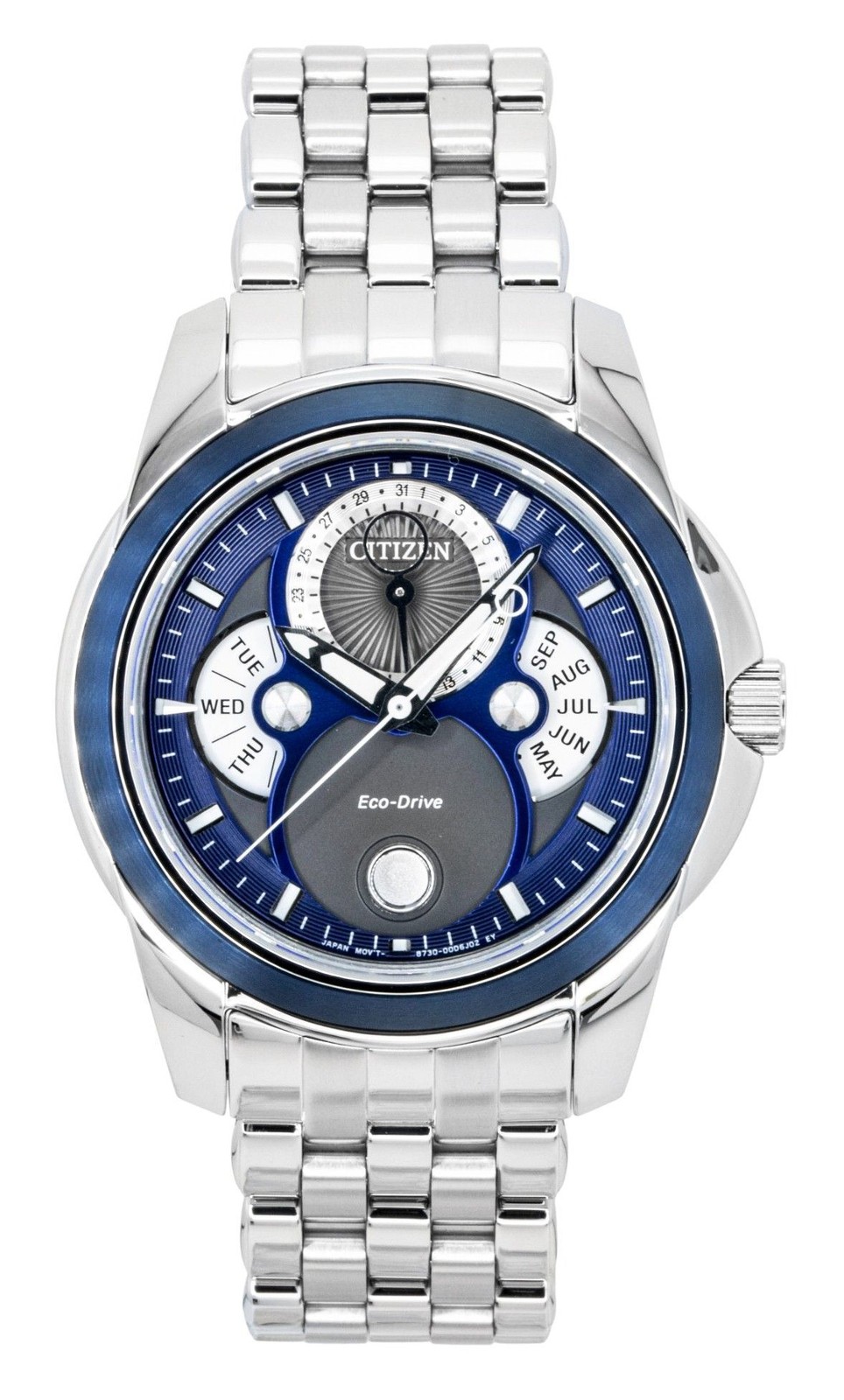 Citizen Calendrier Blue Dial Eco-Drive Casual 100M BU0088-51H Men’s Watch