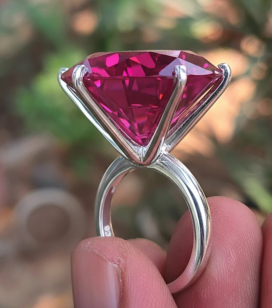 RARE 24.00 Ct Pink Diamond Ring With Certificate, Amazing Bling-SHIPPING FREE