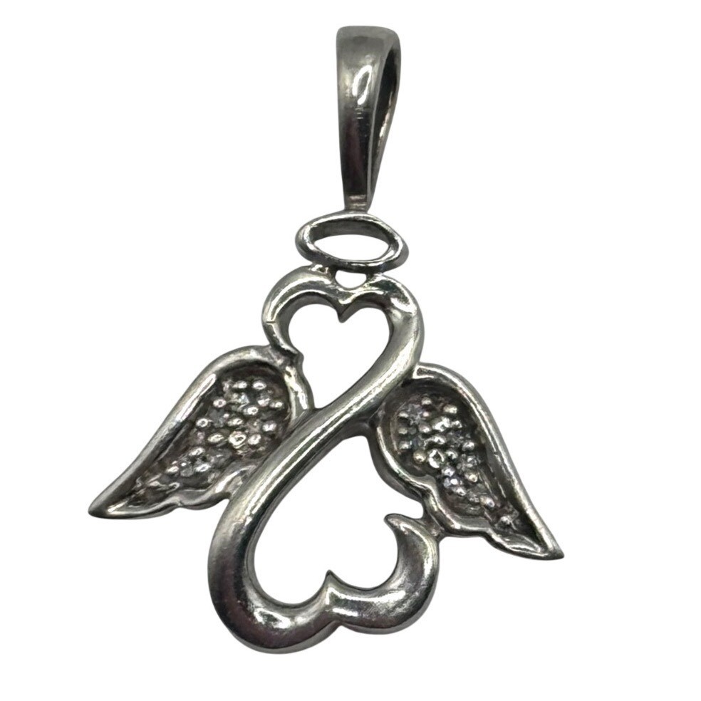 Jane Seymour Open Heart Angel Sterling Silver Pendant JWBR 925