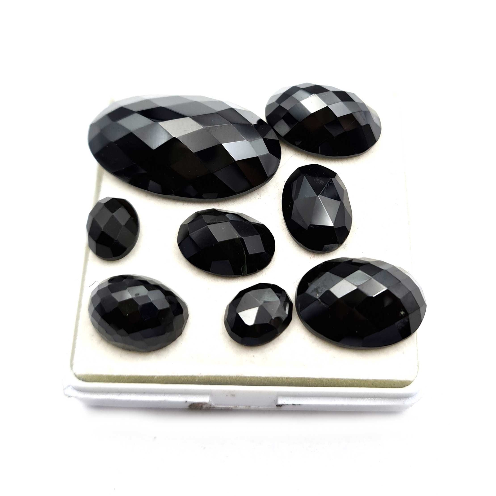 Natural Black Spinel Oval Cut Loose Gemstone Lot 40 Pcs 3*5-7*9 MM 40 CT