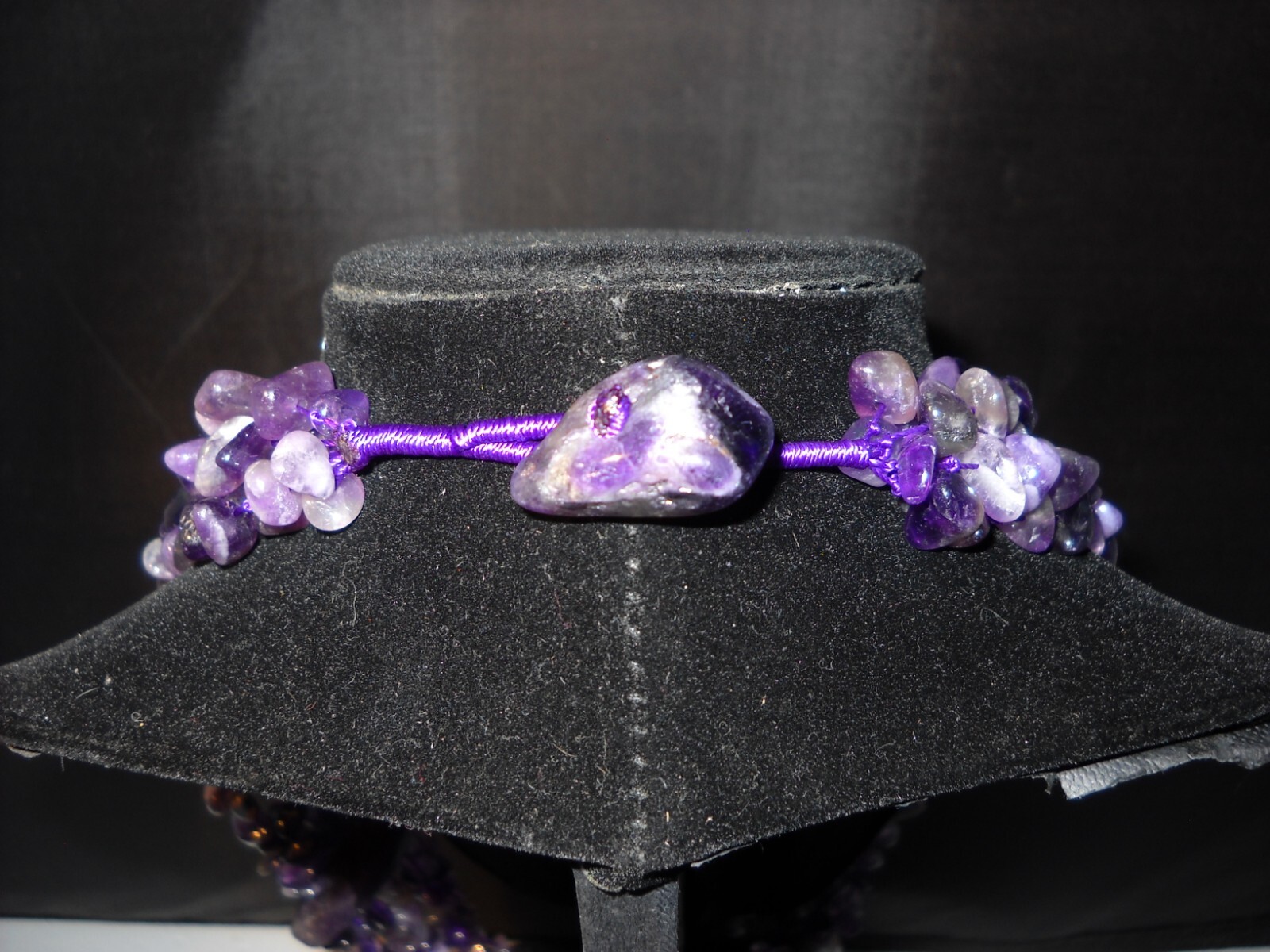 Mine Finds by Jay King Multi-Strand Amethyst Chip Necklace Precious Stone #251