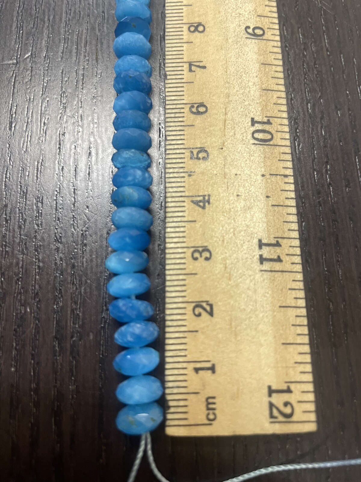 Blue Quartz Beads Roundelle Gemstones Loose 3×7 mm