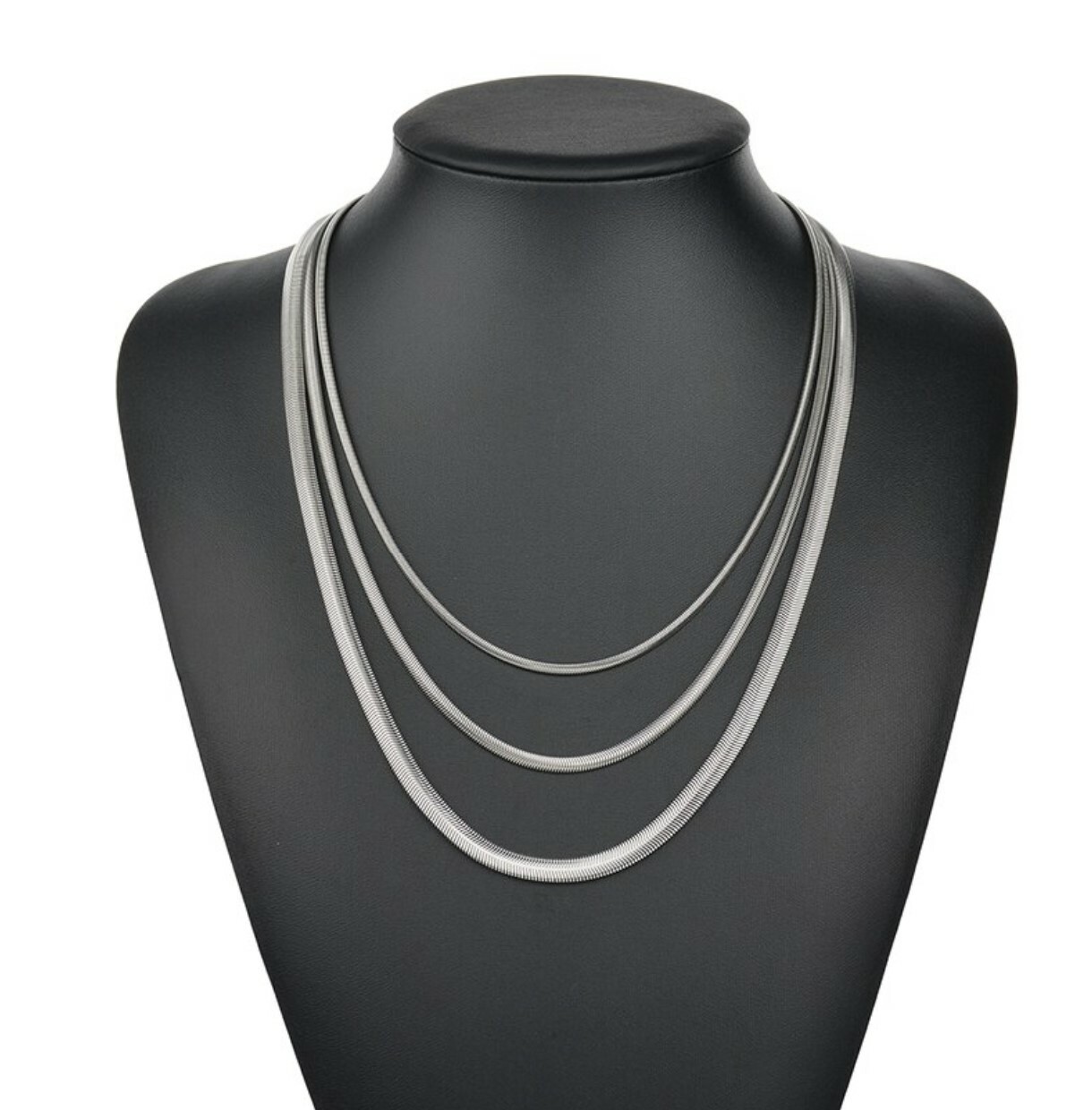 Stainless Steel 60 cm ( 23.6 in) 2.2mm Flat Snake Blade Chain with lobster clasp