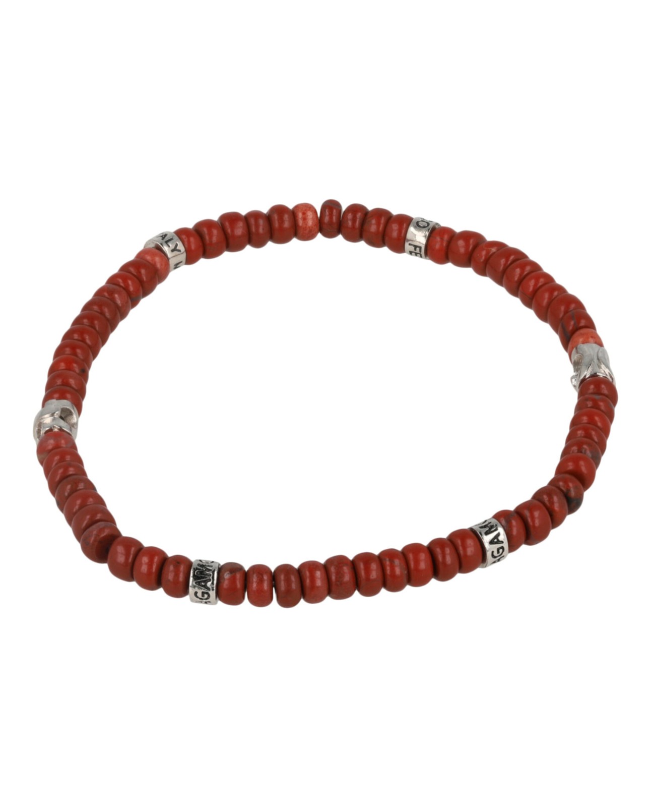 Ferragamo Mens Hawk Eye Beadstone Bracelet