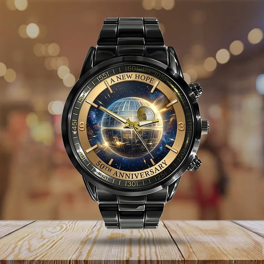 Star Wars 50th Anniversary Black Stainless Steel Watch