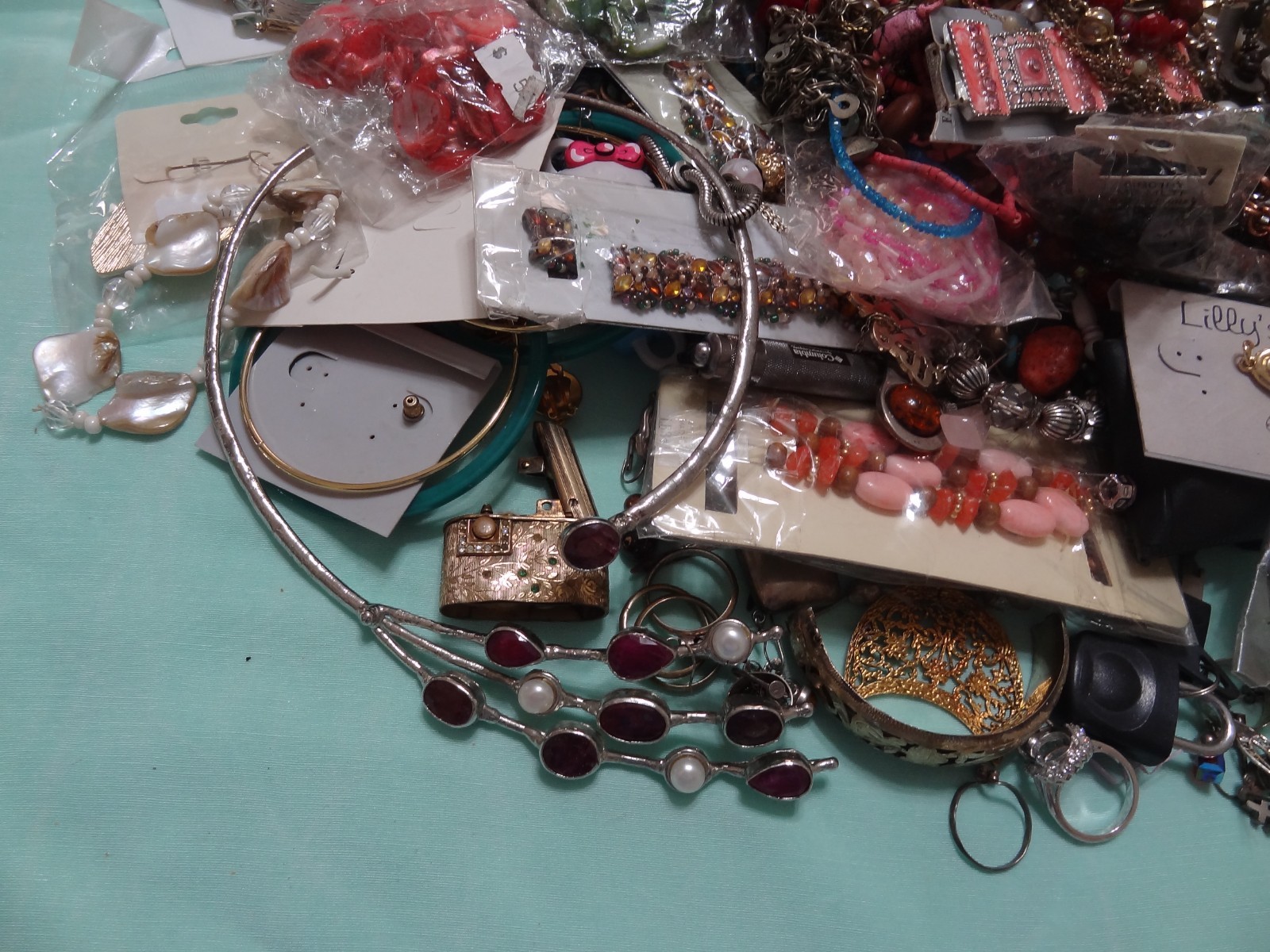 8 + Lbs + Lot Box Vintage / Now Jewelry To Wear/ Repair Or Craft Some 925 Scrap