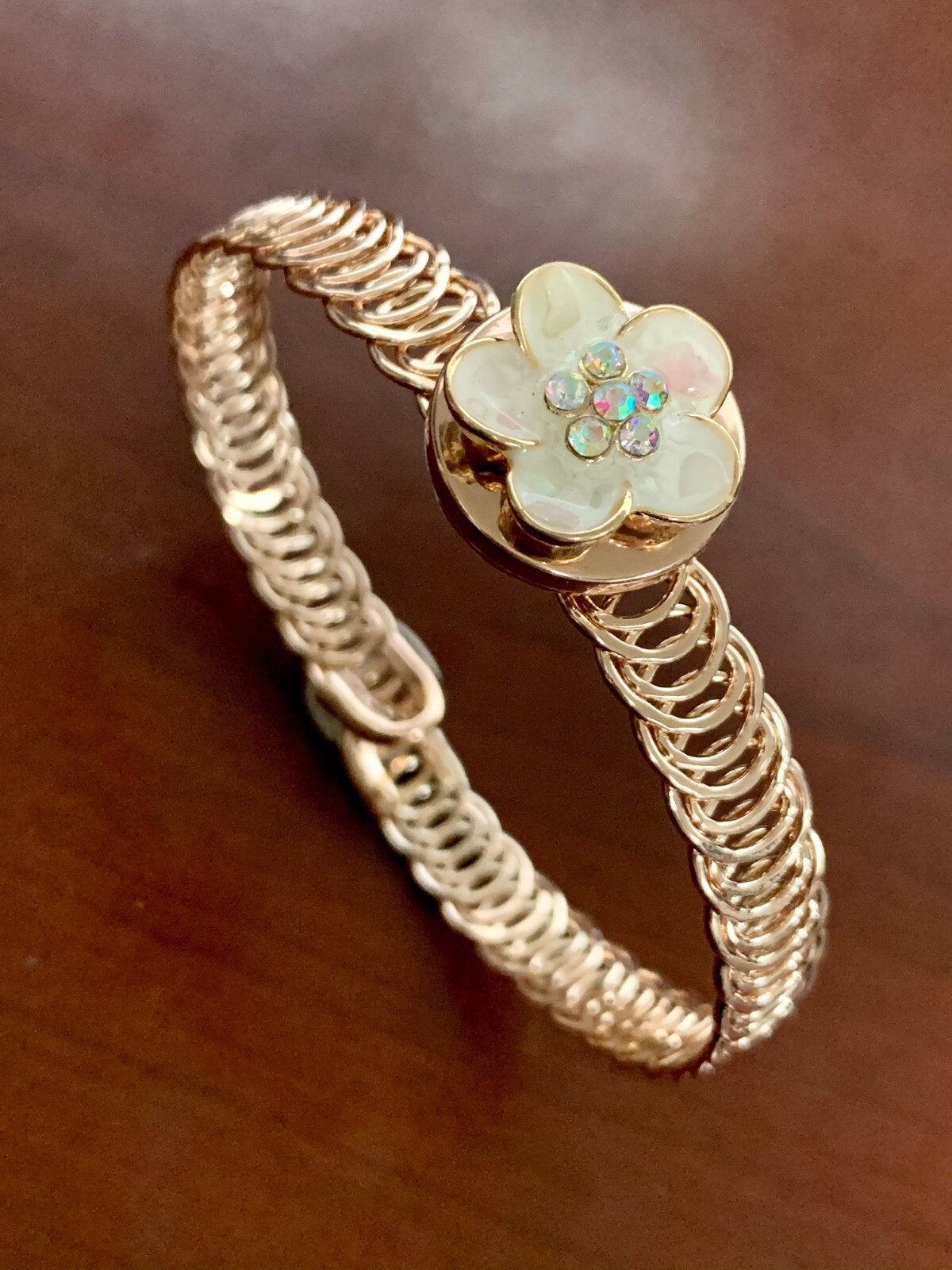 Snap Jewelry Rose Gold Wrap Coil Bracelet Adjustable fits 18-20mm Ginger Charms
