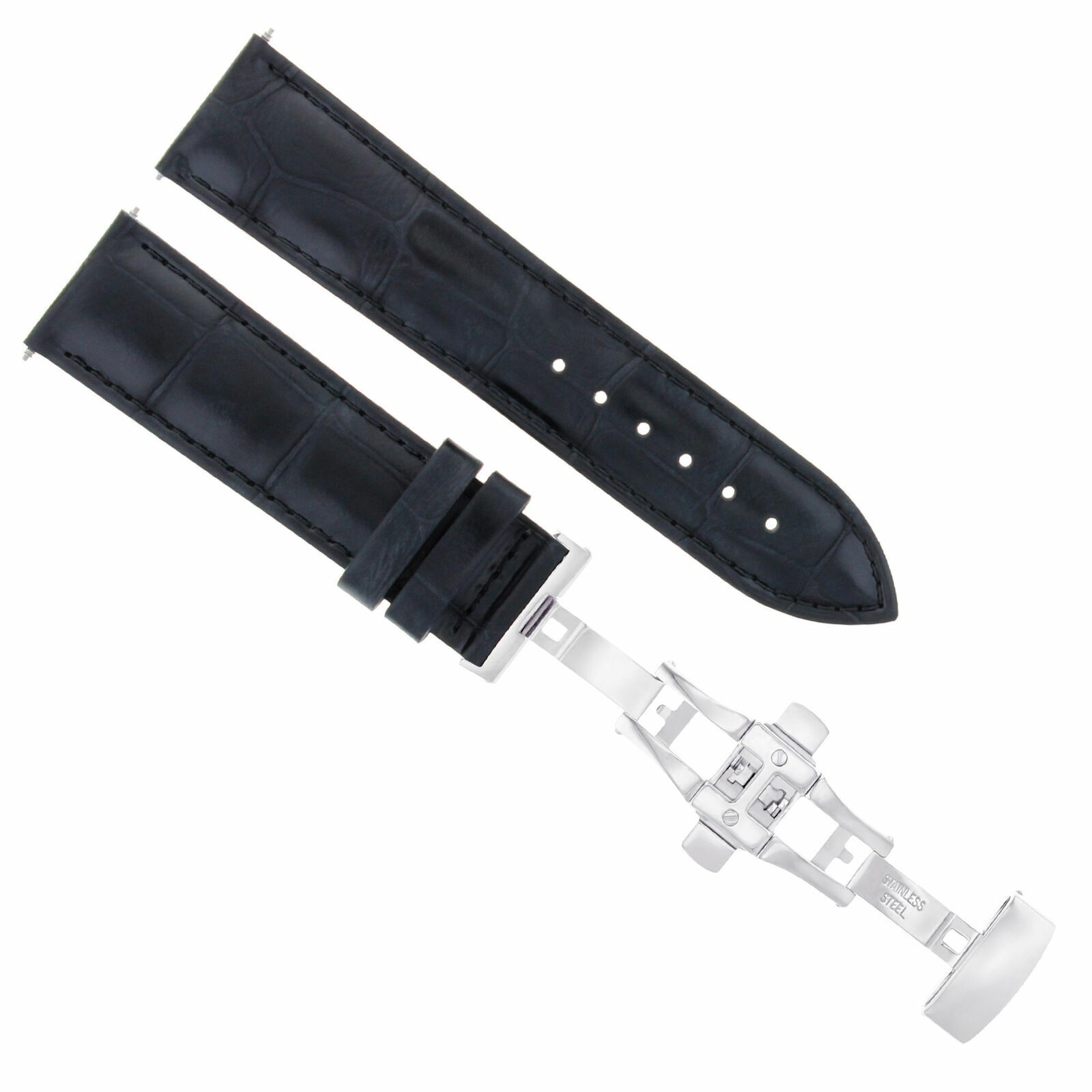 17-18-19-20-21-22-23-24MM GENUINE LEATHER WATCH STRAP BAND FOR SEIKO + CLASP