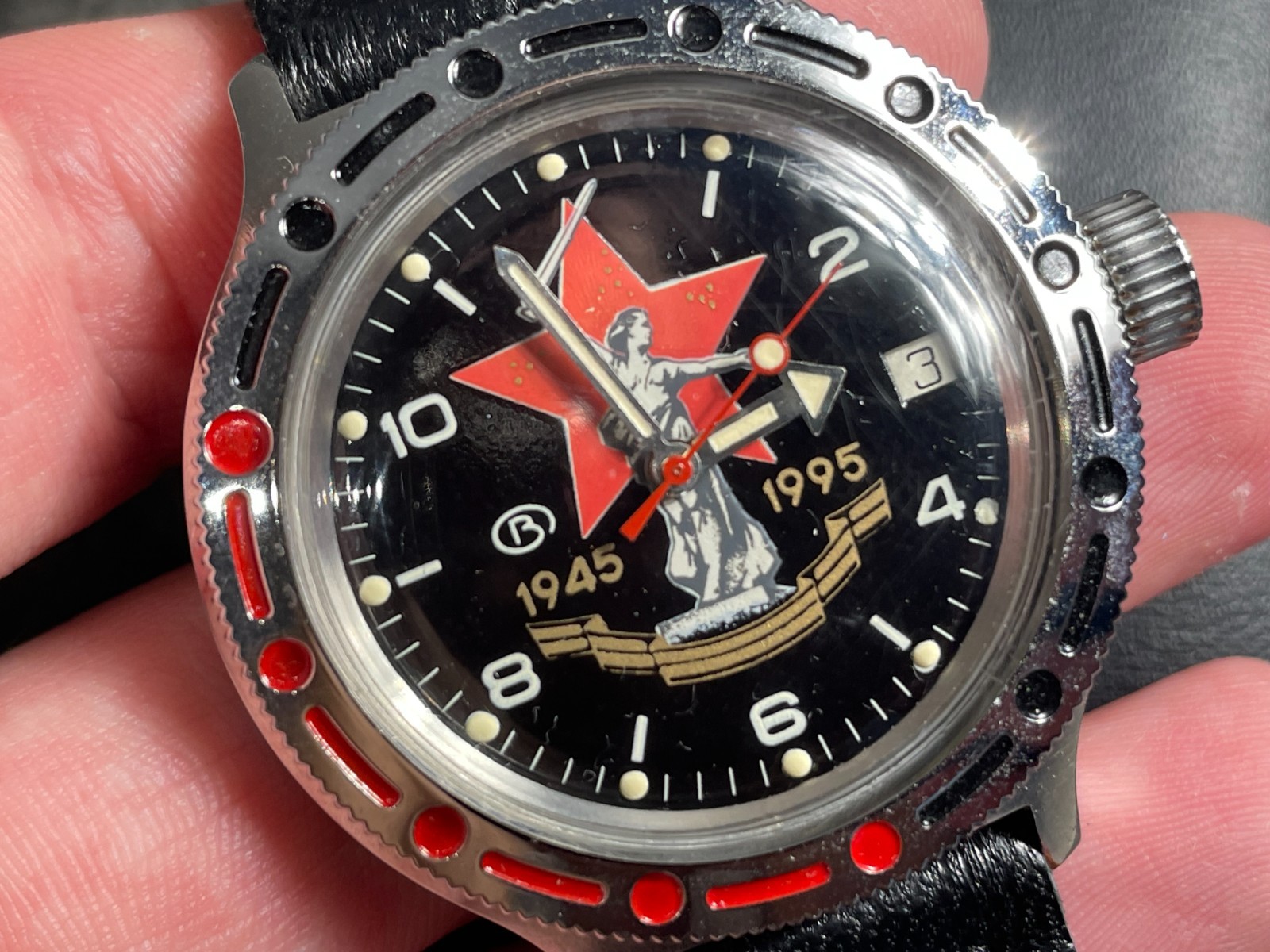 Vintage Rare Vostok Komandirskie 50th Victory Anniversary automatic winding