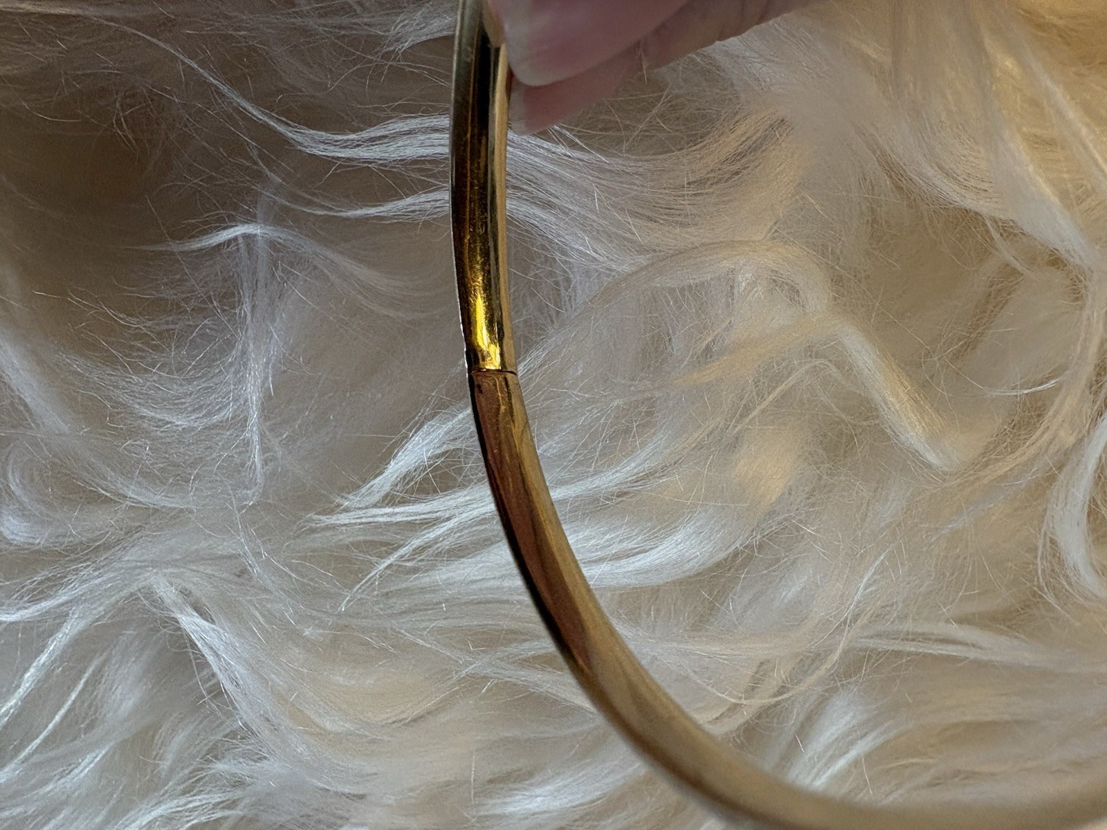Solid 10k Yellow Gold Hinged Bangle Bracelets (2) 8.20 Grams 4.6 mm Approx. 8”