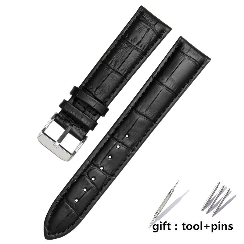 Leather Watch Band Strap Universal Replacement 12–22mm for Men Women