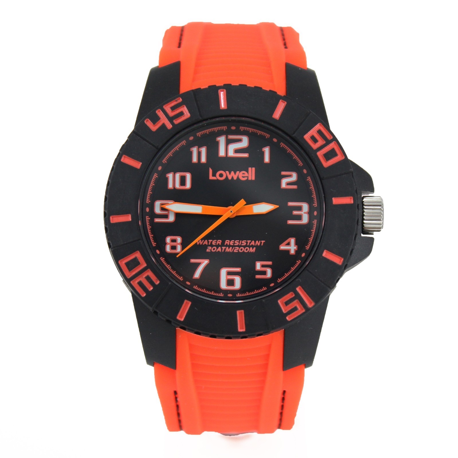 Lowell Abyss Men’s Watch Water Resistance 200 Meters Orange Strap