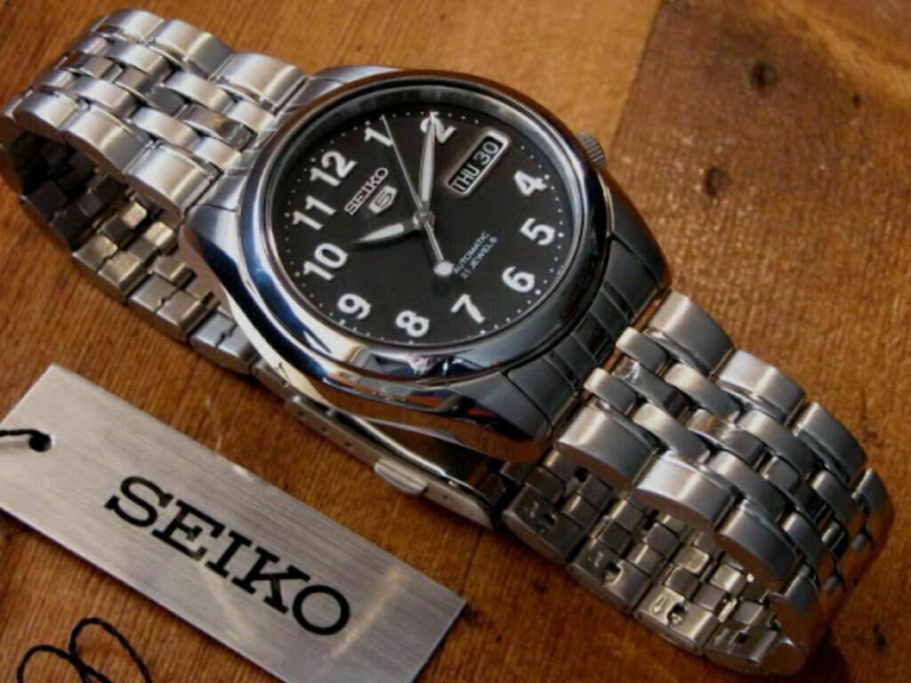 Seiko 5 SNK381K1 Automatic Black Analog Numeral Stainless Steel Men’s Watch
