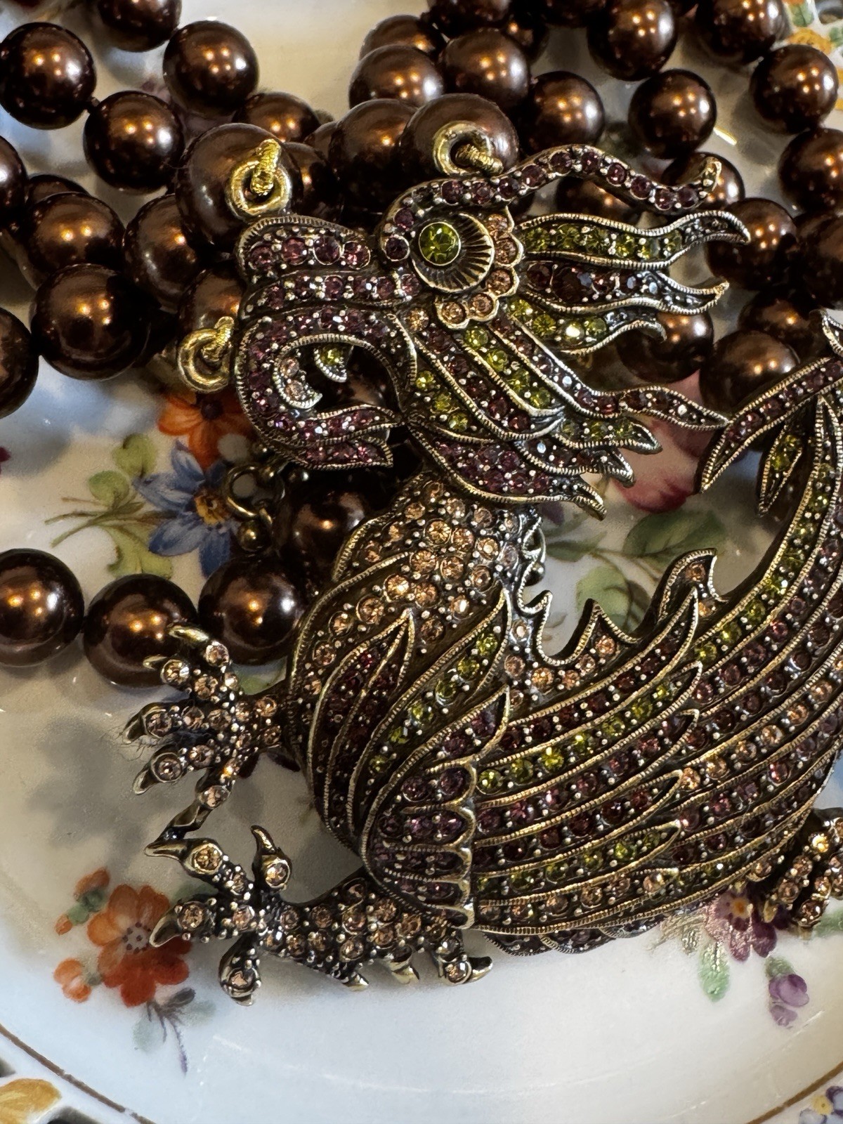 HEIDI DAUS SWAROVSKI CRYSTAL MYSTICAL MADNESS DRAGON BEAD NECKLACE