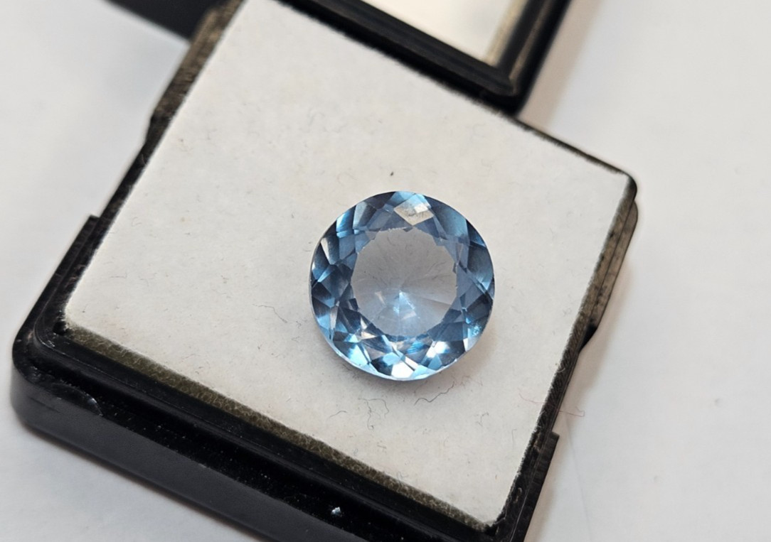 Blue Round Cut Aquamarine 5 Ct Loose Gemstone For Ring Making