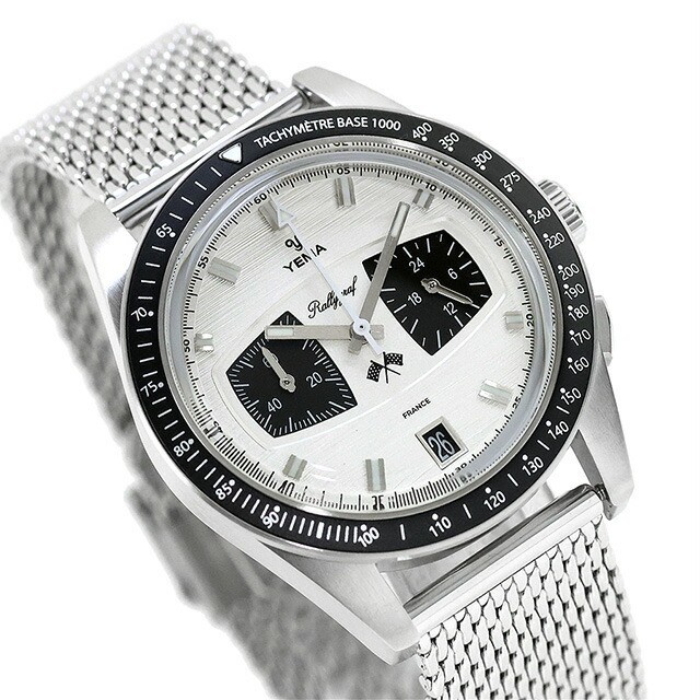 YEMA YMHF1584-BM Rallygraf 2 Chronograph Men’s Watch White Silver Analog Quartz