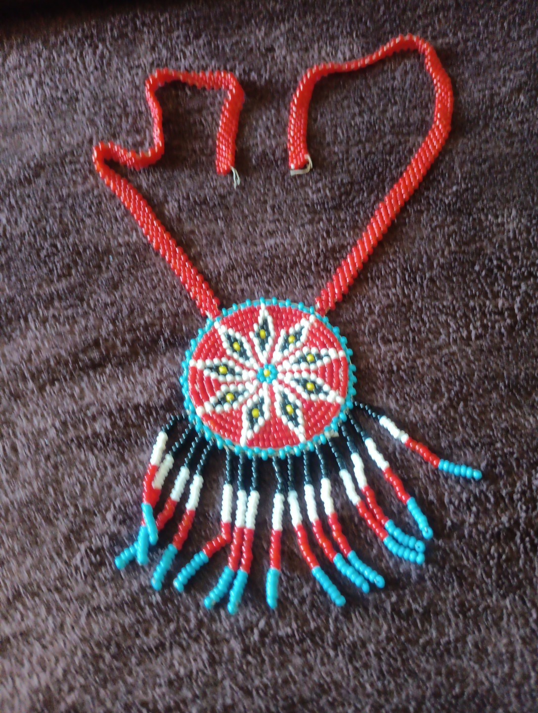 Vintage Native American Bead Necklace Souvenir South West