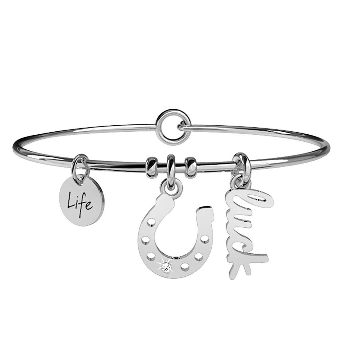 Kidult Symbols Horseshoe Health Stiff Bracelet 231673