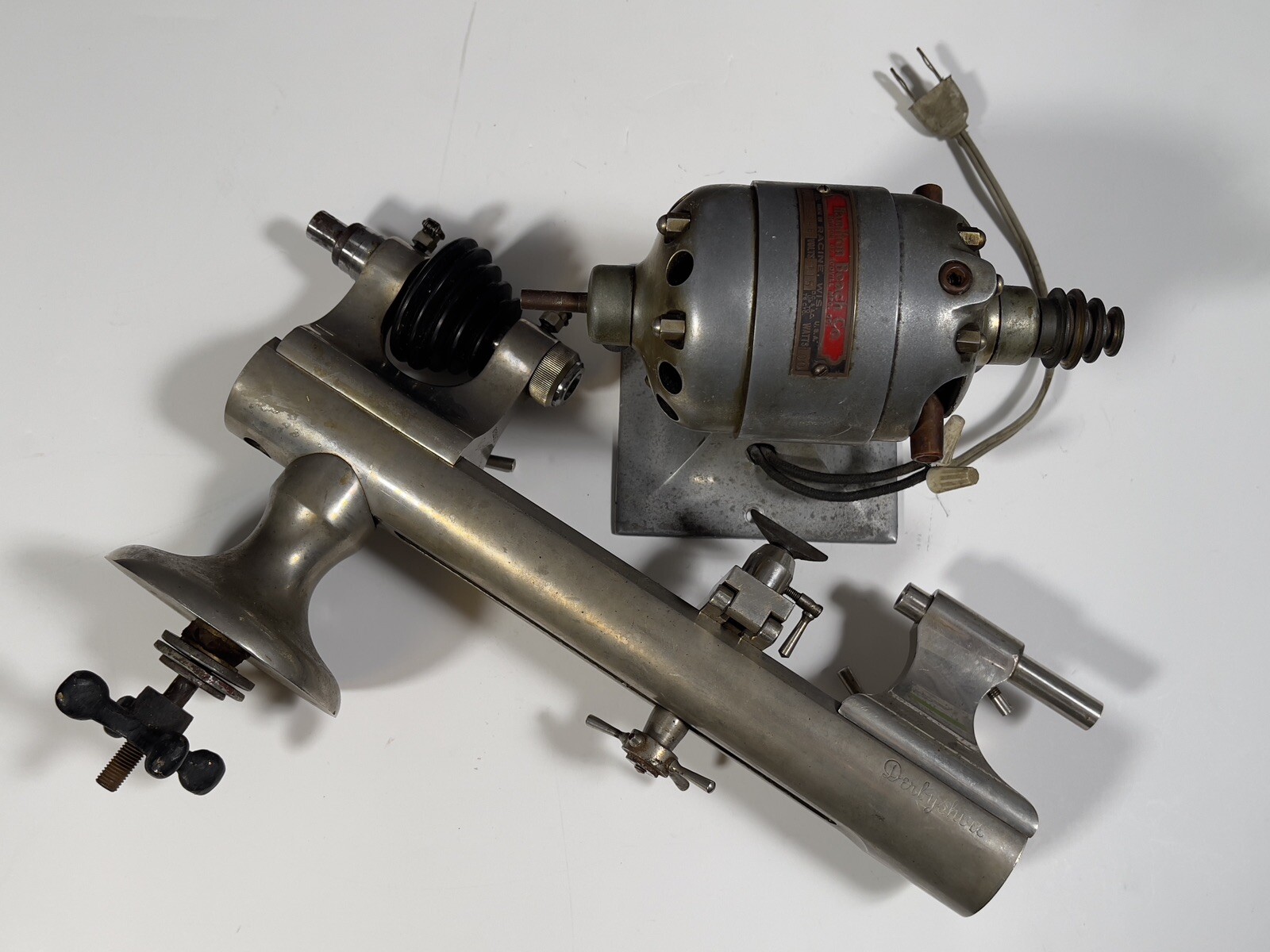 Derbyshire Watchmaker Lathe, Hard, 8mm with Hamilton Beach Motor (Read)
