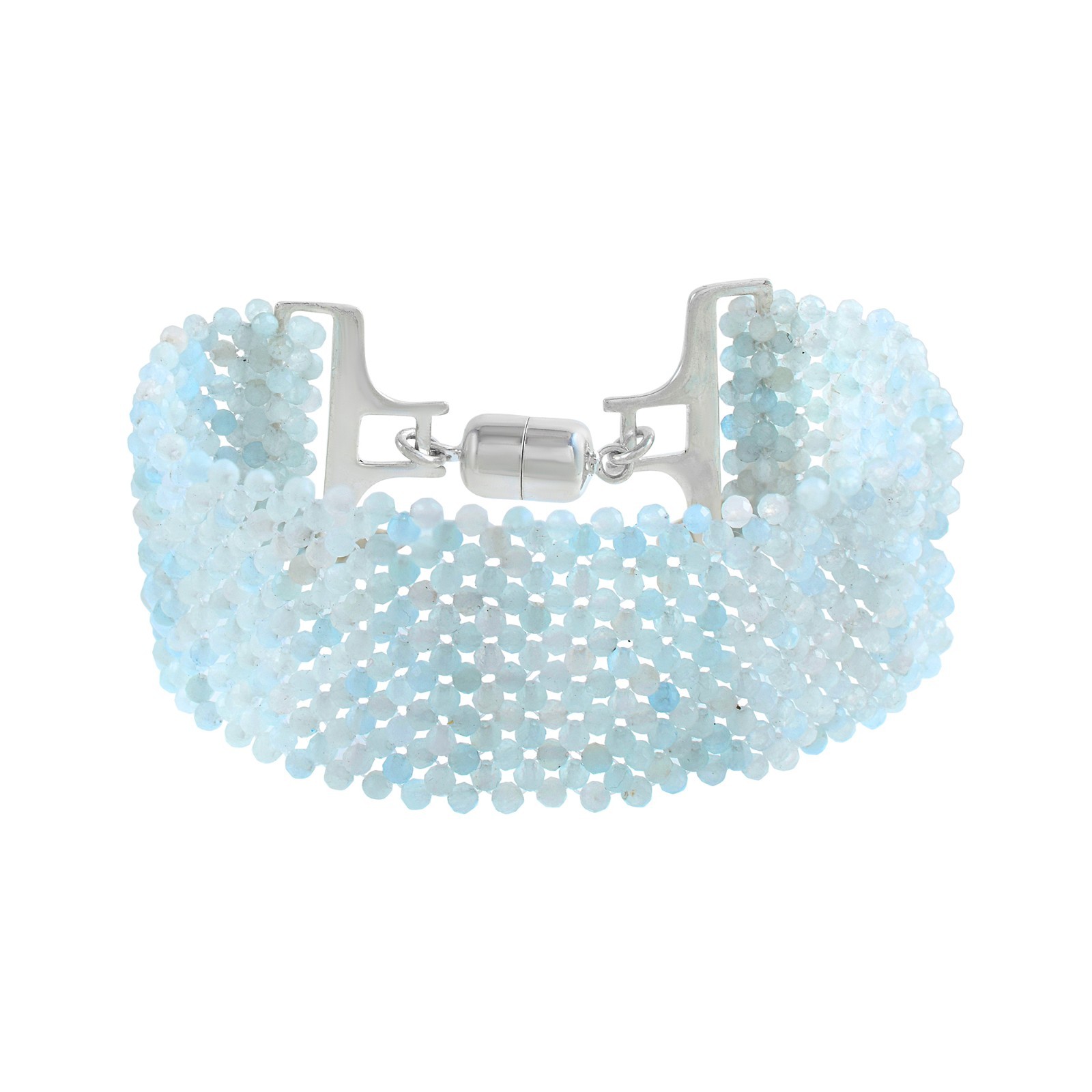 Choose Any Woven Beaded Cuff Bracelet 925 Sterling Silver Magnetic Clasps Gift