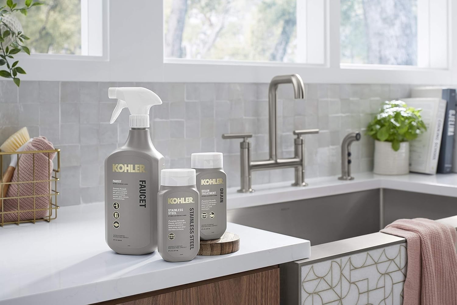 K-23729-NA Stainless Steel Cleaner – 8 FL Oz Liquid for Kitchens & Baths