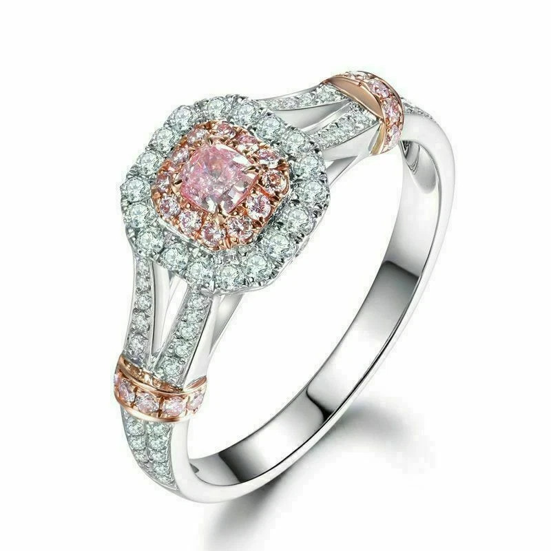 2.30Ct Lab-Created Sapphire Precious Halo Engagement Ring 14K White Gold Over